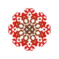 Red Mandala pattern Royalty Free Stock Photo