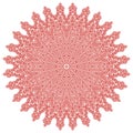 Red Mandala . Round Ornament Royalty Free Stock Photo