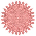 Red Mandala . Round Ornament Royalty Free Stock Photo