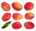 Red mango on white