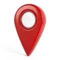 Red map pointer icon isolated on white background Royalty Free Stock Photo