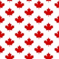 Red maple canada seamless pattern. Vector Illustration Royalty Free Stock Photo