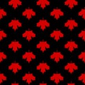 Red maple canada seamless pattern. Vector Illustration Royalty Free Stock Photo
