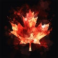 Red Maple Leaf vector illustration. Canada vector symbol,Maple leaf vector icon.