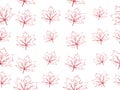 Red maple leaf vector seamless pattern for wallpaper, background, cover, greeting card, fabric textile Royalty Free Stock Photo