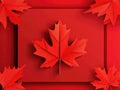 Red Maple Leaf Wall Art Royalty Free Stock Photo