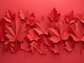 Red Maple Leaf Wall Decoration Royalty Free Stock Photo