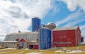 New York maple sugarhouse connected to agriculture farm in Spring Royalty Free Stock Photo