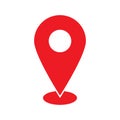 Red maps pin. Location map icon. Location pin. Pin icon vector. Royalty Free Stock Photo