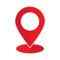 Red maps pin. Location map icon. Location pin. Pin icon vector. Royalty Free Stock Photo