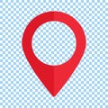 Red maps pin. Location map icon. Location pin. Pin icon vector. Royalty Free Stock Photo