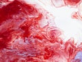 Red marble abstract hand painted background