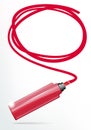 Red marker and line Royalty Free Stock Photo