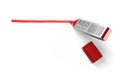 Red marker and red line Royalty Free Stock Photo