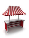 Red market tent