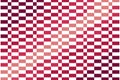 Red maroon checkerboard pixel pattern with gradient square grid design. Modern geometric texture concept Royalty Free Stock Photo
