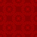 Red and Maroon Circular Damask Seamless Pattern Royalty Free Stock Photo