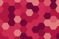 Red maroon hexagonal pixelate geometric pattern with seamless abstract design. Digital pixel texture concept Royalty Free Stock Photo