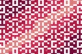 Red maroon pixelated abstract pattern with digital mosaic effect. Modern seamless background concept
