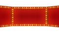 Red marquee light board sign retro on white background. 3d rendering