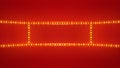 Marquee light board sign retro on red background
