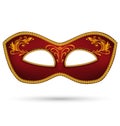 Red mask with golden braid Royalty Free Stock Photo