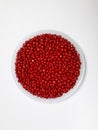 Red masterbatch granule Royalty Free Stock Photo