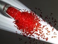 Red masterbatch granule Royalty Free Stock Photo