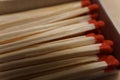 Red Match Sticks in the Box Royalty Free Stock Photo