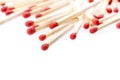 Red matches on white background Royalty Free Stock Photo