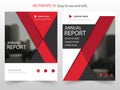 Red materail design annual report Leaflet Brochure Flyer template design, book cover layout design, abstract business presentation