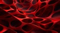 Red Material: Stunning 3d Organic Forms With Elongated Shapes Royalty Free Stock Photo