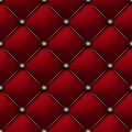 Red matte leather texture seamless pattern. Vip background upholstery rich and luxury sofa. Vector abstract antique illustration. Royalty Free Stock Photo