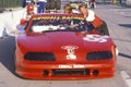 A red Mazda Trans AM in the Toyota Grand Prix Car Race in Long Beach, CA