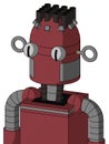 Red Mech With Dome Head And Two Eyes And Pipe Hair Royalty Free Stock Photo