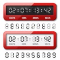 Red mechanical counter - countdown timer