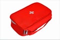 Red medicine bag isolate on a white background close-up Royalty Free Stock Photo