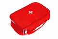 Red medicine bag isolate on a white background close-up Royalty Free Stock Photo