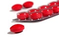 Red medicine pills