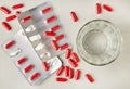 Red medicine pills Royalty Free Stock Photo