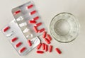 Red medicine pills Royalty Free Stock Photo