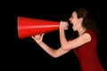 Red Megaphone Royalty Free Stock Photo