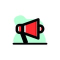 Red Megaphone Conceptual Vector Illustration Design Icon Royalty Free Stock Photo