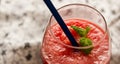 Red melon slushy drink Royalty Free Stock Photo