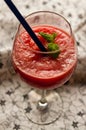 Red melon slushy drink Royalty Free Stock Photo