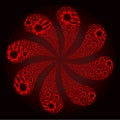 Red Melting Gear Icon Rotation Salute