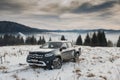 Mercedes-Benz X Class climbing on snow