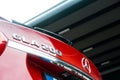 Red Mercedes GLA 200 back logo