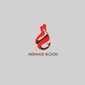 Red mermaid blood logo for industries