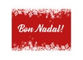 Red Merry Christmas in Catalan greeting card for web and print